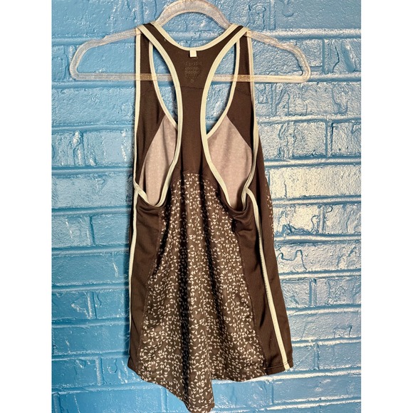 Nike Dri-FIT Womens Racerback Tank Top Brown Geometric  Print Small - Picture 4 of 4